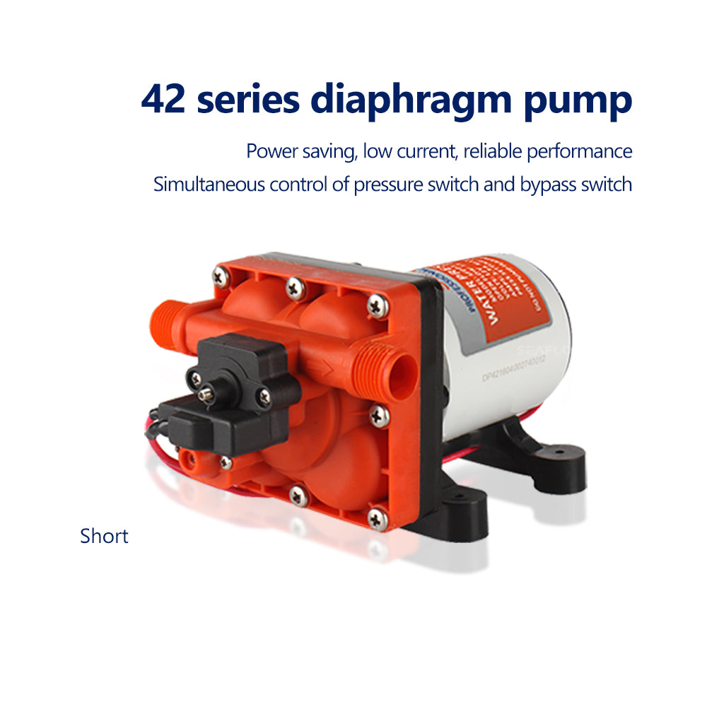 GenuineMarine-THALASSA Seaflo42 Series Diaphragm Pump 12V24V DC Booster Self-Priming Automatic Ship Water Pump for RV Yacht Boat - THALASSA