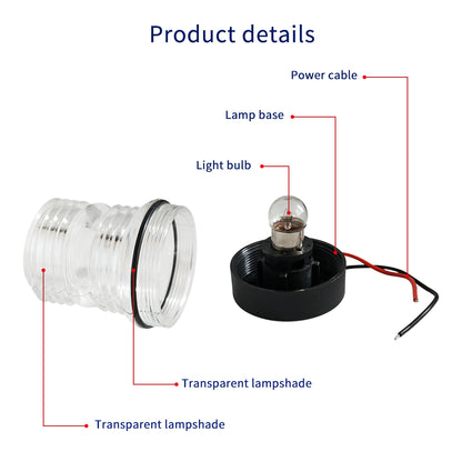 GenuineMarine-THALASSA 12-24V Marine All-Round Signal Light, Stern side Lamp for Yacht Boat - THALASSA