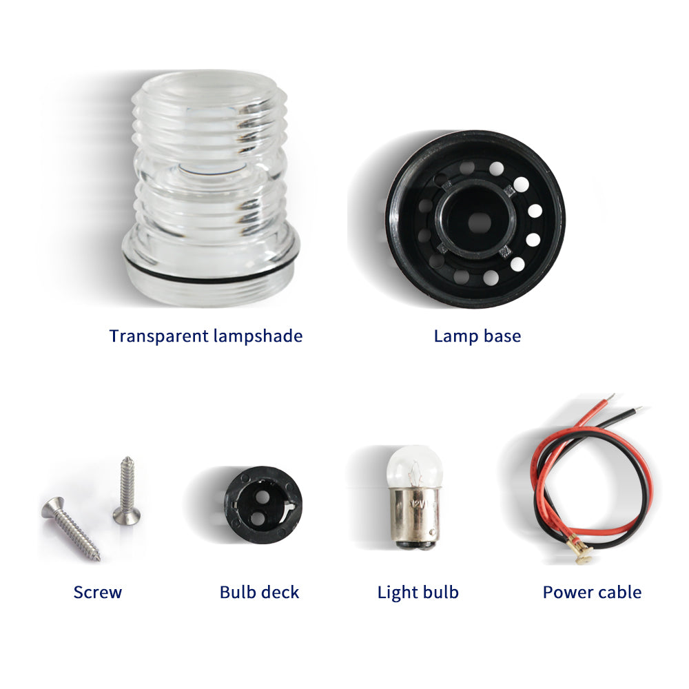 GenuineMarine-THALASSA 12-24V Marine All-Round Signal Light, Stern side Lamp for Yacht Boat - THALASSA