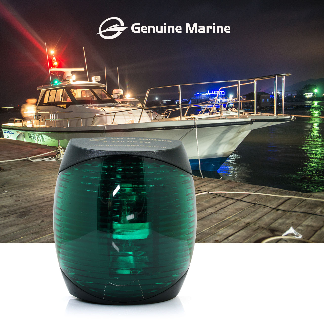 GenuineMarine 12V Marine Red/Green LED Plastic Navigation Lights IP67 Signal Lampfor Yacht Boat - THALASSA