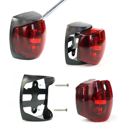 GenuineMarine 12V Marine Red/Green LED Plastic Navigation Lights IP67 Signal Lampfor Yacht Boat - THALASSA