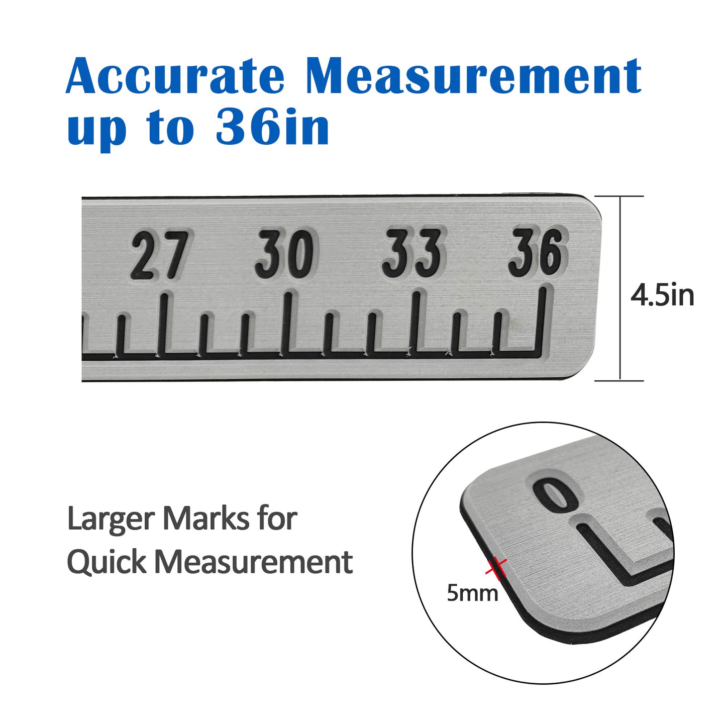 Fish Ruler for Boat EVA Foam,Fish Measuring Ruler with Self-Adhesive Backing,Fish Measurement Tape Sticker Tool for Fish Boat 36 in