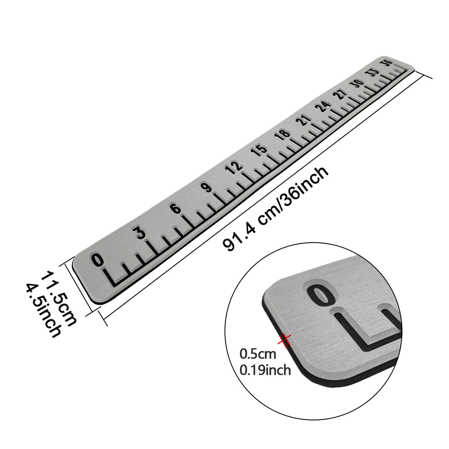 Fish Ruler for Boat EVA Foam,Fish Measuring Ruler with Self-Adhesive Backing,Fish Measurement Tape Sticker Tool for Fish Boat 36 in