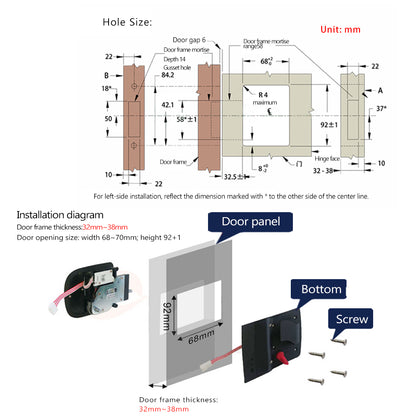 THALASSA RV Keyless Entry Door Lock ,RV Lock Keyless Entry ,Keyless Entry RV Lock for Travel Trailers ,Wireless Camper Door Lock with 2Keys and Fob , FOB Control - THALASSA