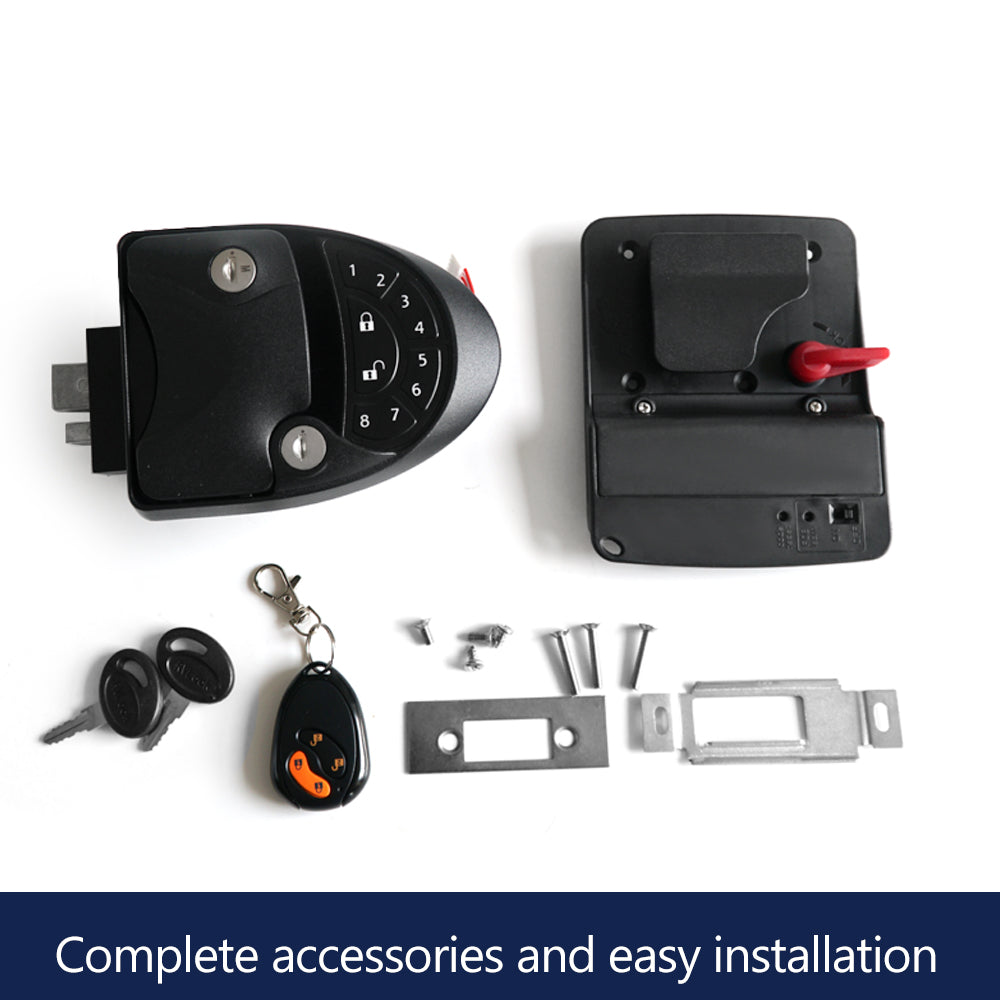 THALASSA RV Keyless Entry Door Lock ,RV Lock Keyless Entry ,Keyless Entry RV Lock for Travel Trailers ,Wireless Camper Door Lock with 2Keys and Fob , FOB Control - THALASSA