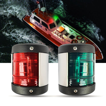 GenuineMarine-THALASSA 12V LED Navigation Light Red/Green Left and Right Traffic Side Lamp for Boat Fishing Boat Yacht Marine Accessories - THALASSA