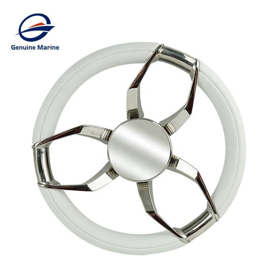 Genuine Marine Boat Stainless Steel Steering Wheel Marine Inboard Hardware Steering Wheels