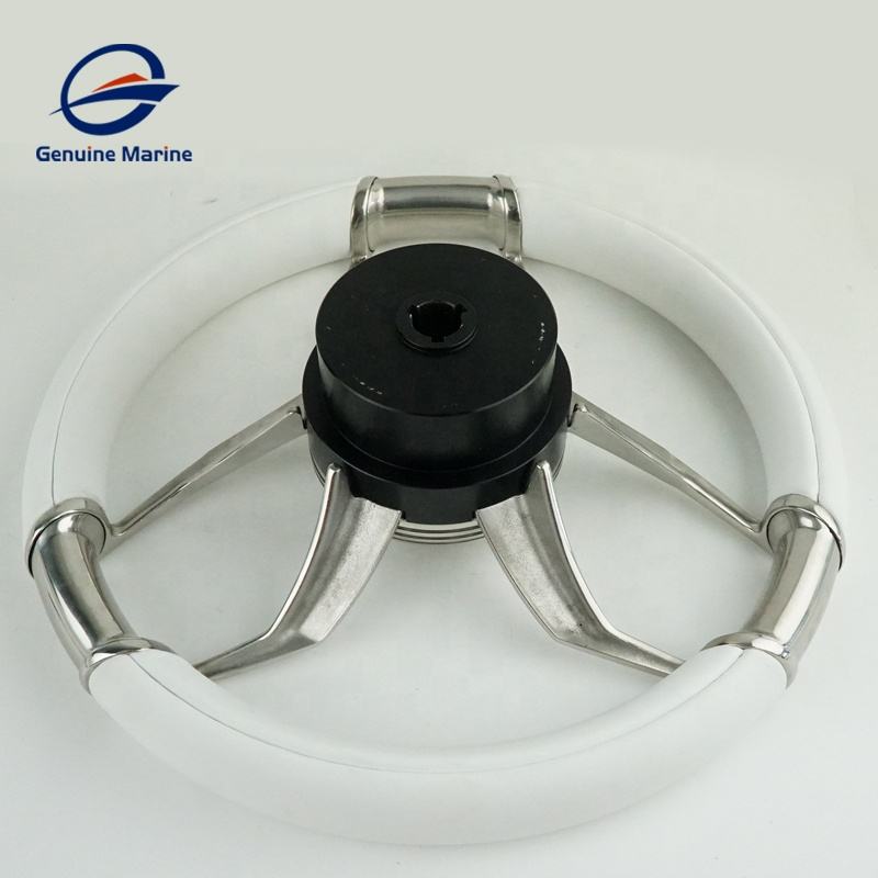 Genuine Marine Boat Stainless Steel Steering Wheel Marine Inboard Hardware Steering Wheels