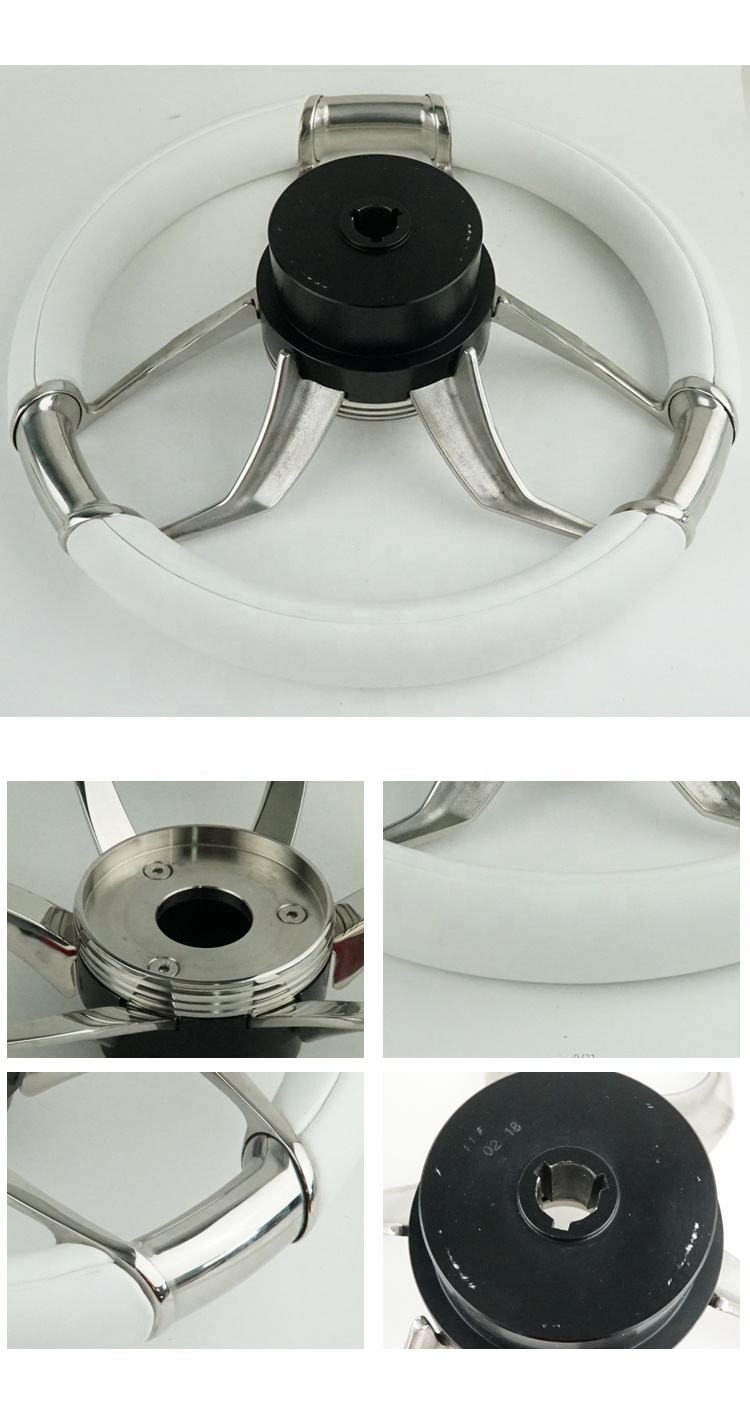 Genuine Marine Boat Stainless Steel Steering Wheel Marine Inboard Hardware Steering Wheels