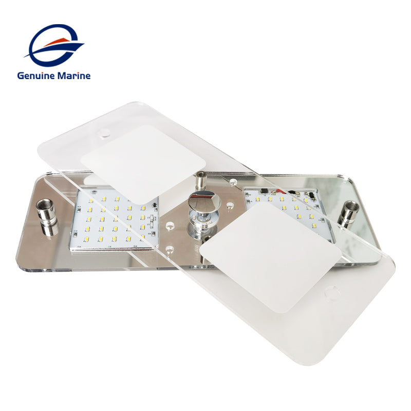 Acrylic and Aluminum Alloy Warm White Ceiling Light Dimming Switch For RV Boat Yacht Caravan