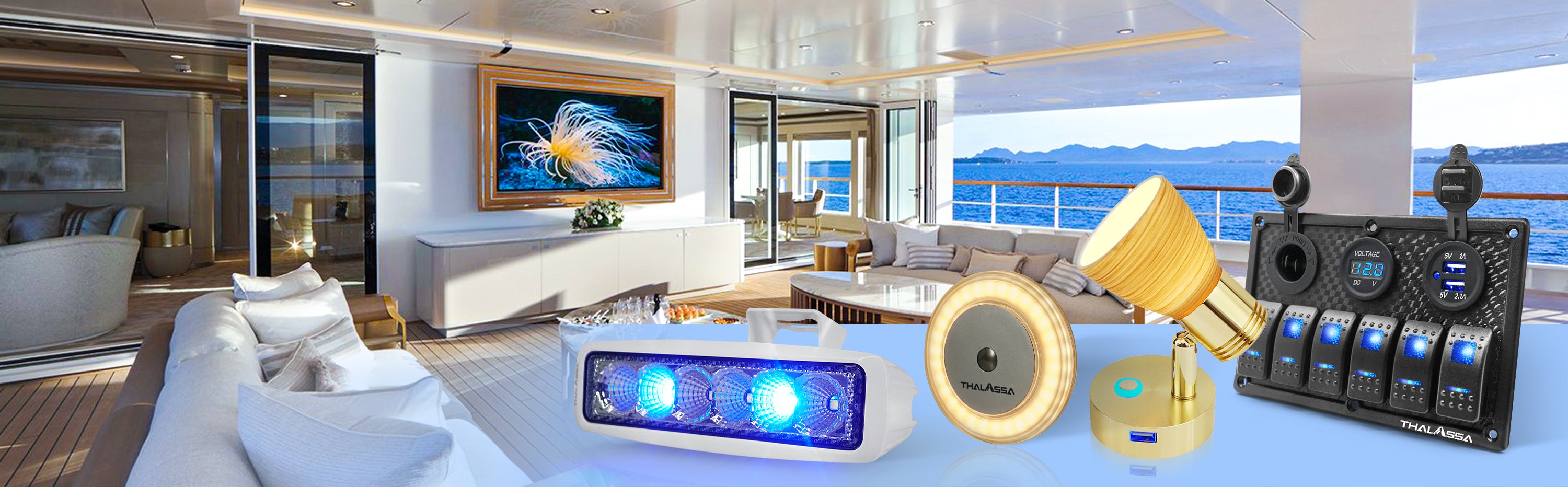 One Stop Shop for Boat RV Accessories-deck light,ceiling lights,reading lights,switch panel for boat yacht rv caranvan