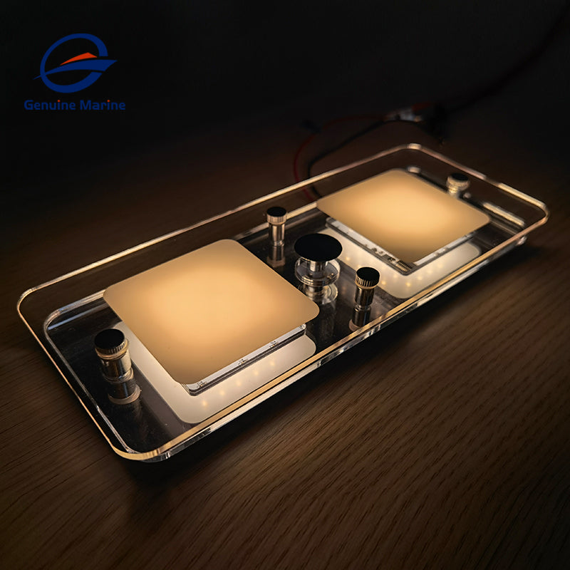 Acrylic and Aluminum Alloy Warm White Ceiling Light Dimming Switch For RV Boat Yacht Caravan