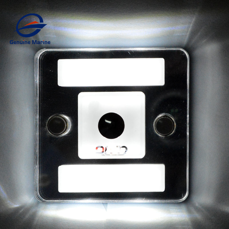 RV Yacht Room 3W LED Square Boat Ceiling Light Decorative Cabinet Dome Lamp