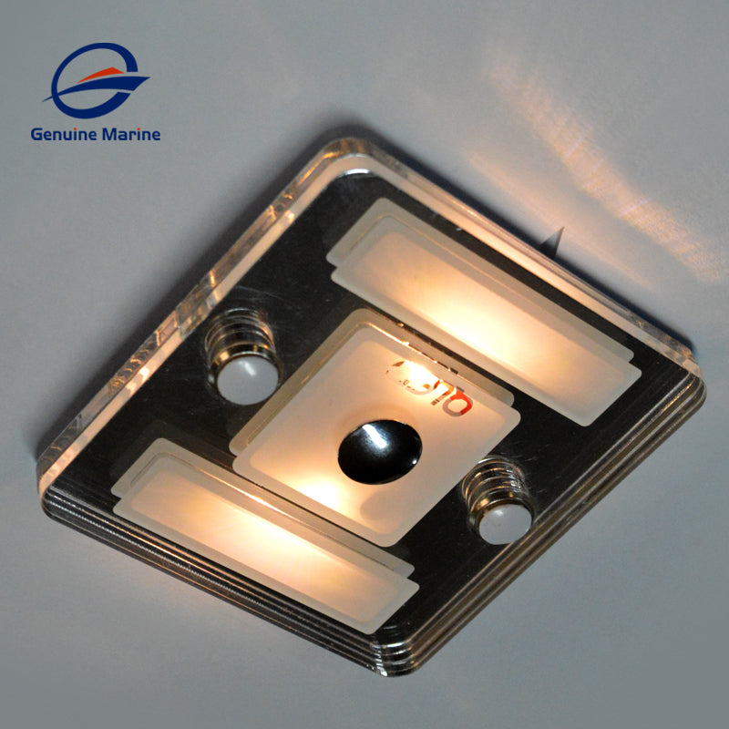 RV Yacht Room 3W LED Square Boat Ceiling Light Decorative Cabinet Dome Lamp