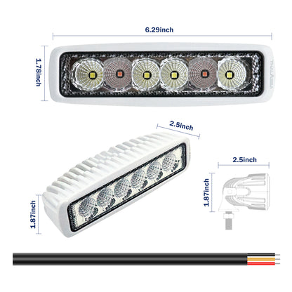 THALASSA 12/24V Dual Color Marine LED Spreader Flood Deck Light for Bo – Thalassa Marine
