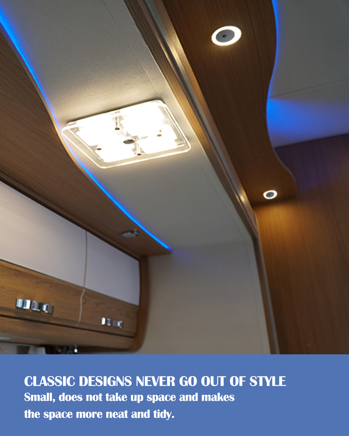 GenuineMarine 1/2/4/6PK RV Boat Touch Ceiling LED Light DC 12V 3W 2800K Soft White, Small Base, Full Aluminum Tap Light, Stepless Dimmable, Surface Mount and Hidden Fasteners Design for New Installion - THALASSA