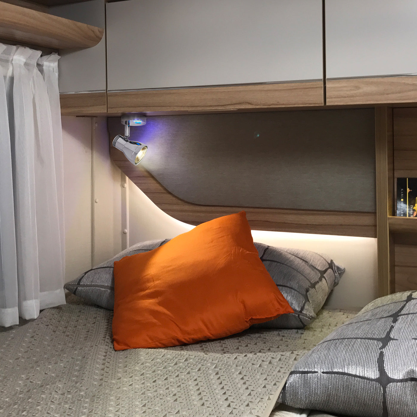 THALASSA 12V24V Touch Switch LED Reading Light Wall Lamp with/without USB for Yatch Boat RV - THALASSA
