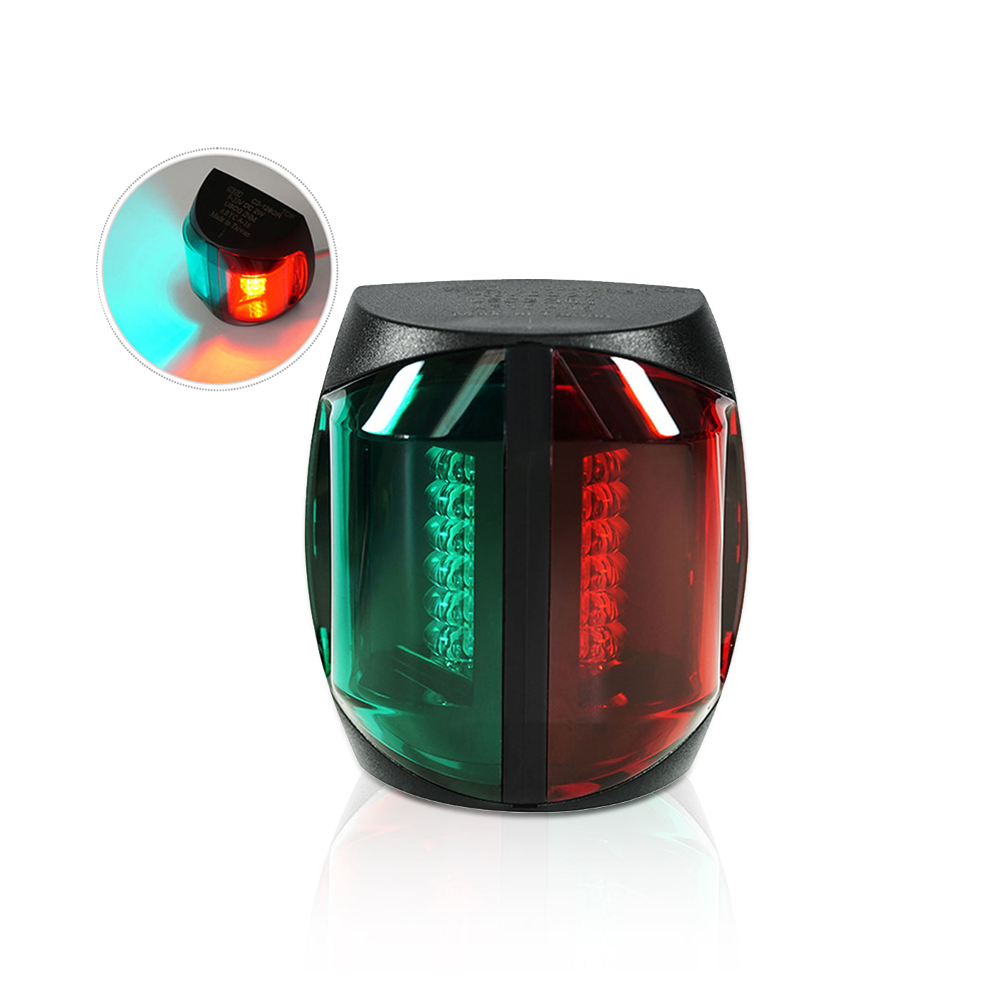 12V DC LED Bi-Color Navigation Light for Yacht Boat - Marine Safety Equipment
