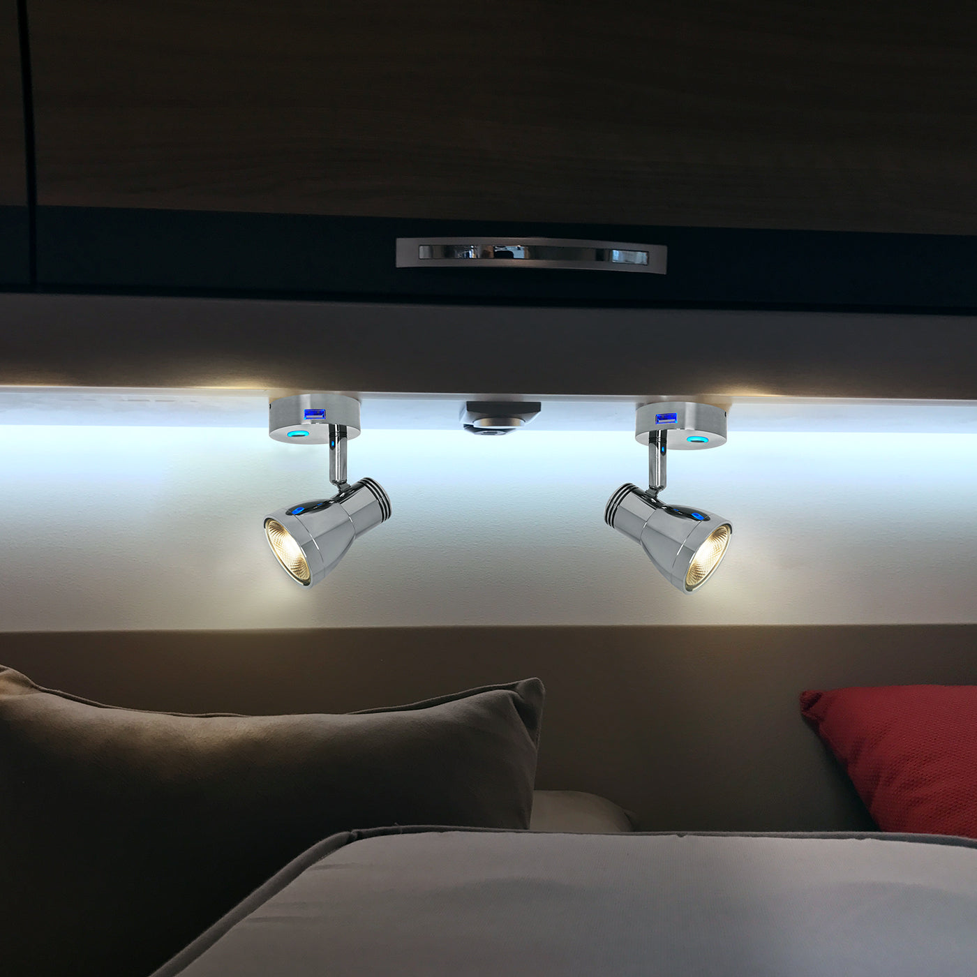 THALASSA 12V24V Touch Switch LED Reading Light Wall Lamp with/without USB for Yatch Boat RV - THALASSA