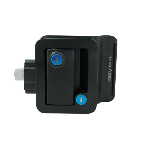 RV Motorhome Black Entry Door Lock with Keys Travel Camper Trailer Locking Entrance Handle Latch Paddle Without Deadbolt - GenuineMarine