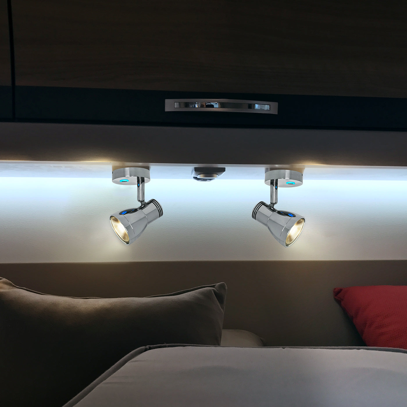 THALASSA 12V24V Touch Switch LED Reading Light Wall Lamp with/without USB for Yatch Boat RV - THALASSA