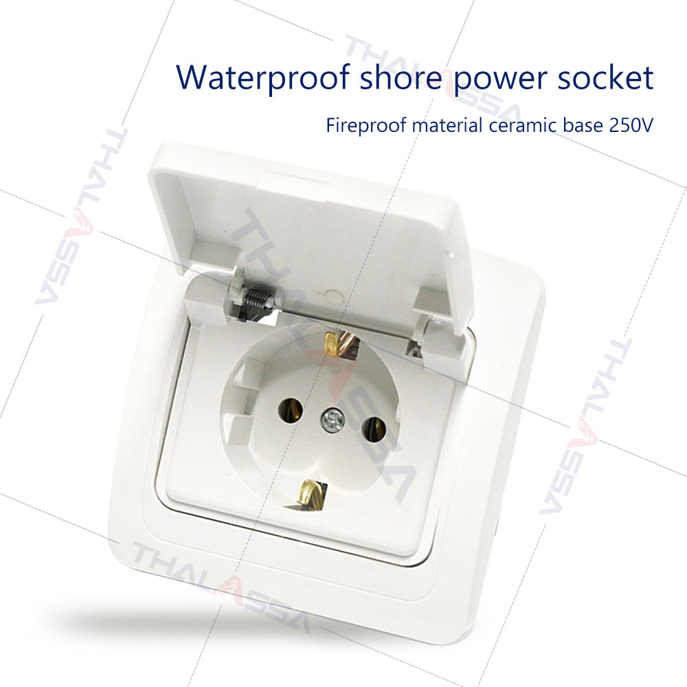 Waterproof Shore Power Socket Waterproof and Moisture-proof Shore Power Plug and Socket Accessories for Marine Vehicles, Trucks and RVs - GenuineMarine