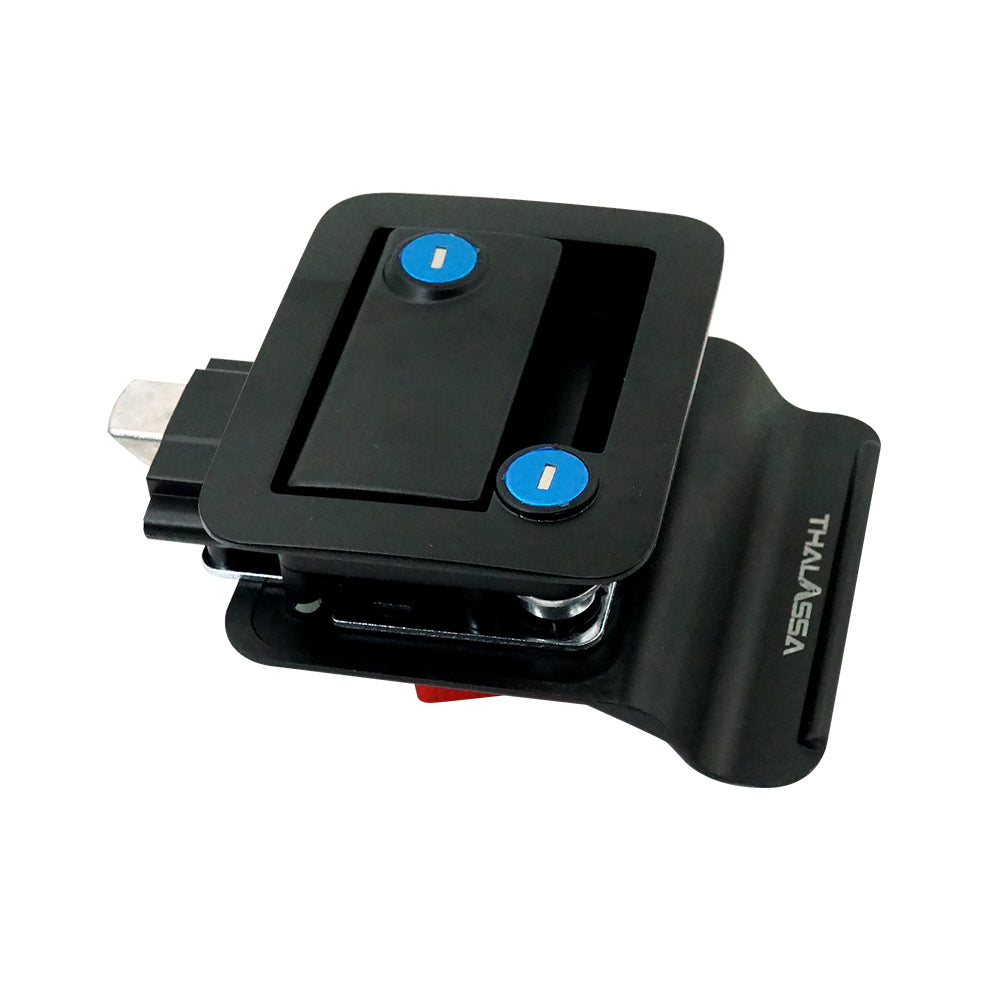 RV Motorhome Black Entry Door Lock with Keys Travel Camper Trailer Locking Entrance Handle Latch Paddle Without Deadbolt - GenuineMarine