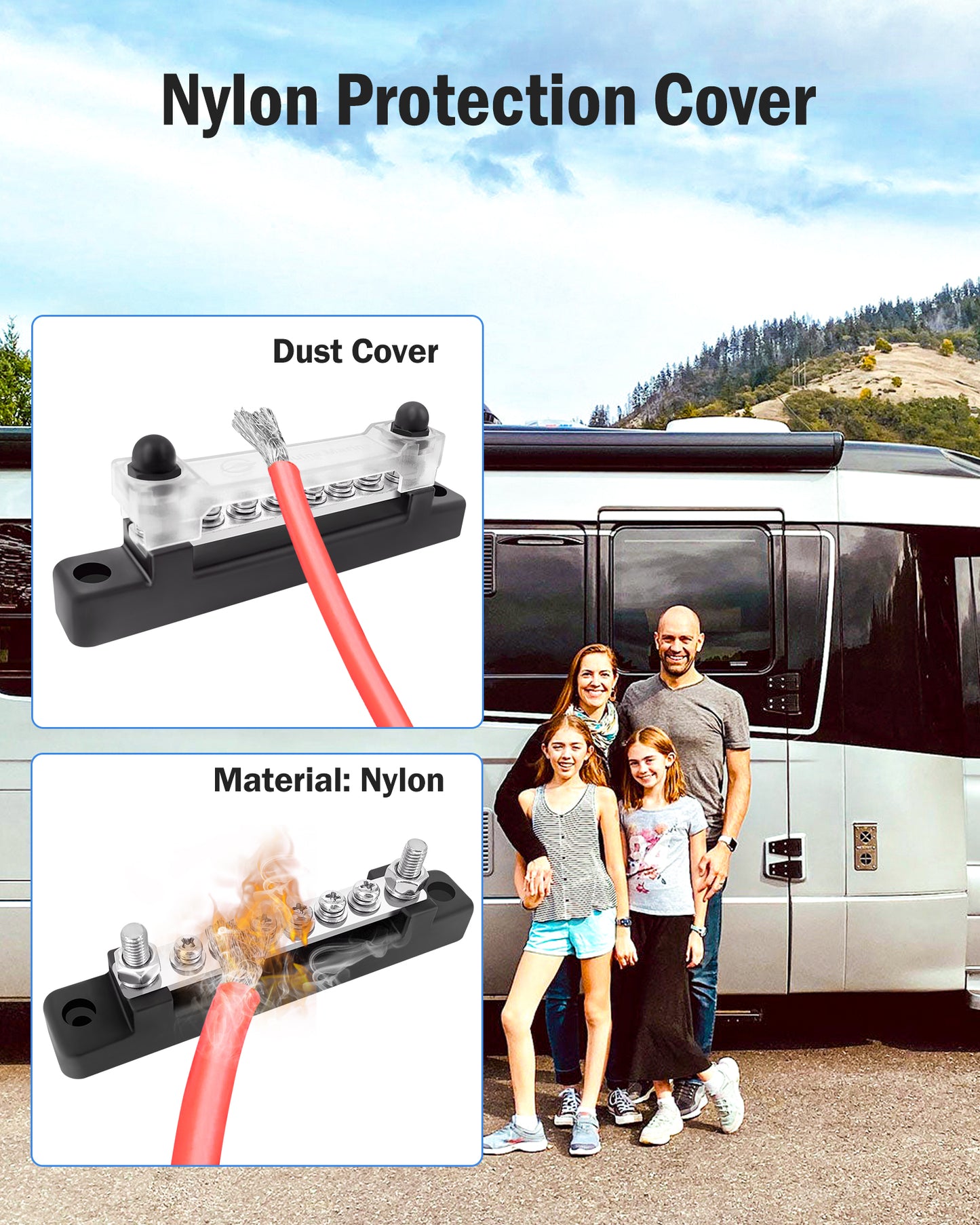 LENKRAD Power Distribution Block Bus Bar Pair with Cover, 150A Bus Bar – Thalassa Marine