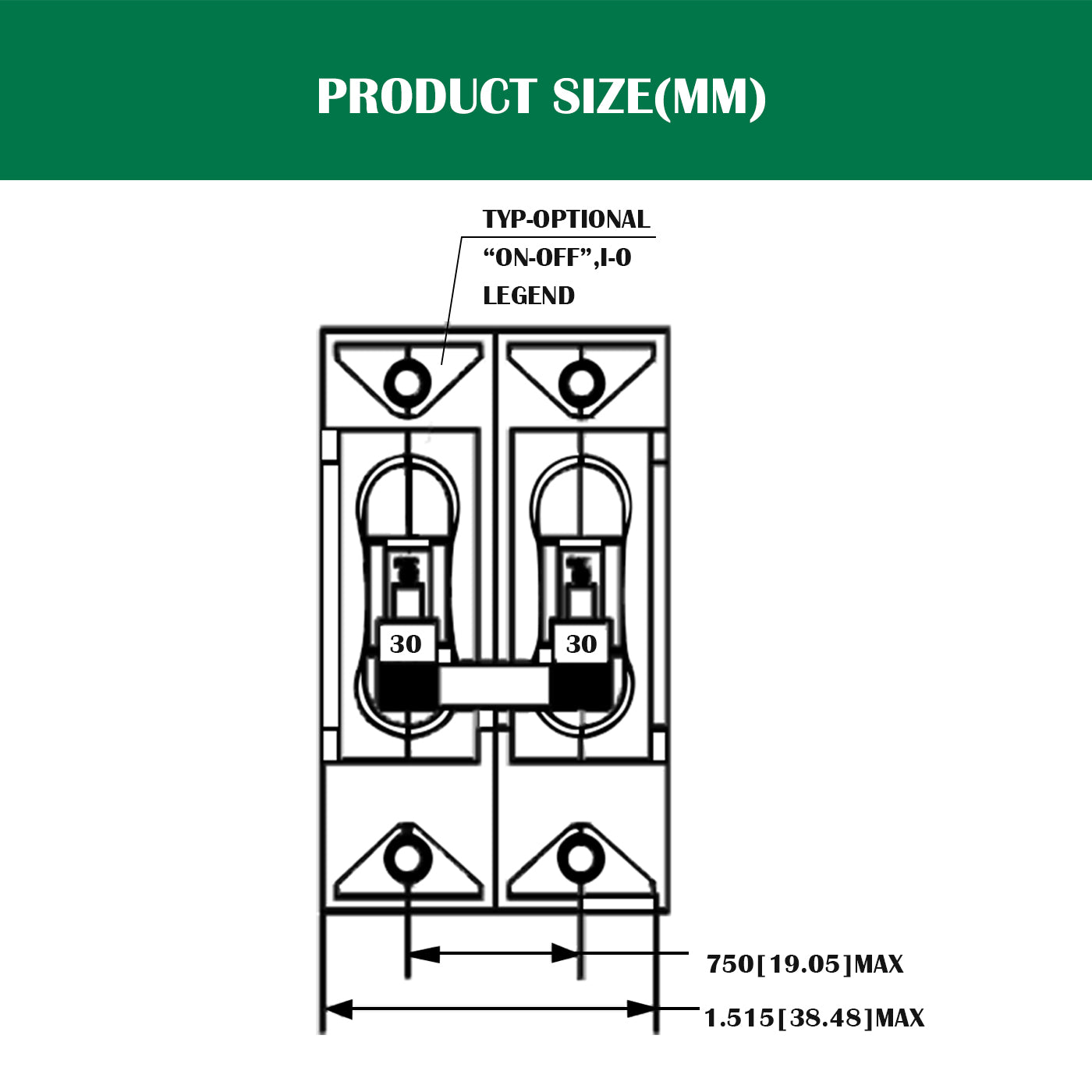 GenuineMarine 10A Electric Magnetic Circuit Breaker Double Pole for Yacht Boat RV - THALASSA