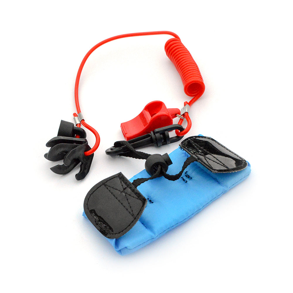 THALASSA Universal Motor Boat Kill Switch Keys-4 Switch Keys + 1 Whistle + 1 Floating Hand Strap - GenuineMarine