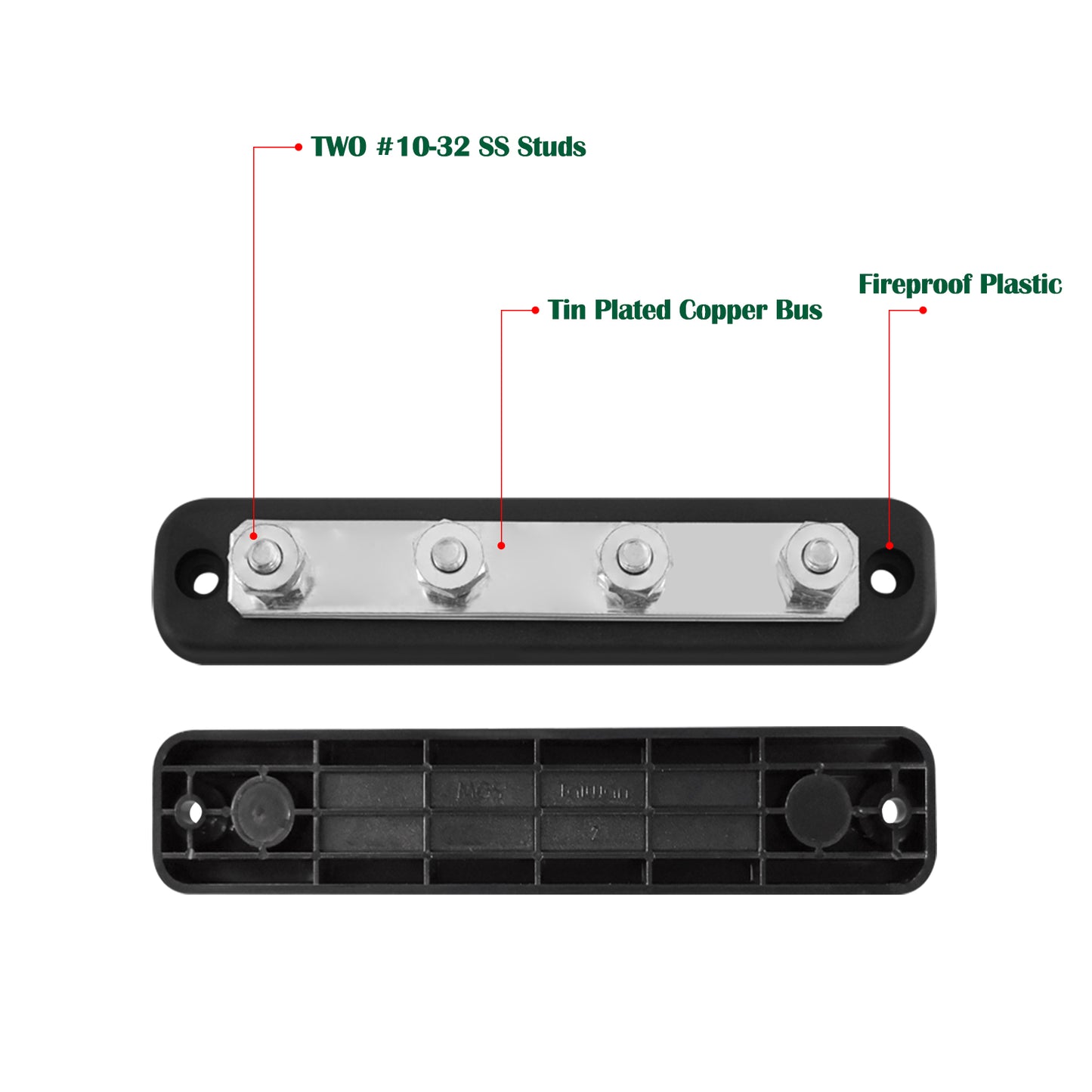 GenuineMarine 4 Point 100A Power Distribution Terminal Bus bar for Yacht Boat - THALASSA