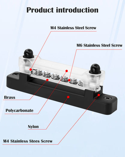 LENKRAD Power Distribution Block Bus Bar Pair with Cover, 150A Bus Bar – Thalassa Marine