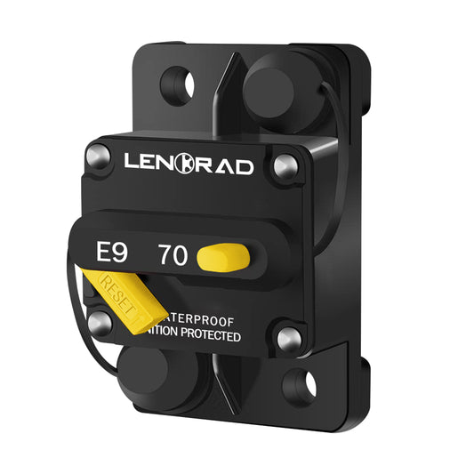 LENKRAD 70 Amp Circuit Breaker 12V with Manual Reset Switch Button for Boat Marine RV Yacht, Boat Circuit Breakers 12V - 48V DC, Waterproof(Surface Mount) - THALASSA