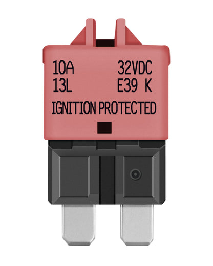 LENKRAD 10 Amp Resettable Fuse Breaker Fuse Low Profile ATC/ATO 10A Manual Reset Fuses 12V-32V DC, 5 Packs - THALASSA