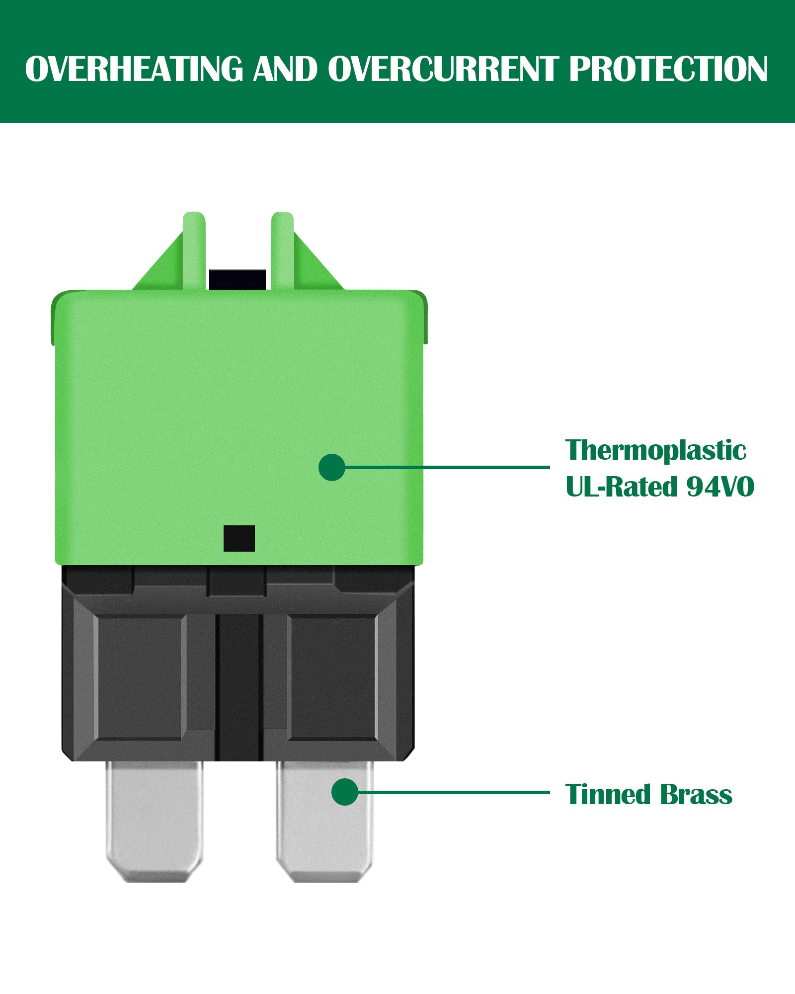 LENKRAD 30 Amp Breaker Fuse Low Profile ATC/ATO 30A Resettable Fuse 12V-32V DC, Fuse Kit 5 Packs - THALASSA