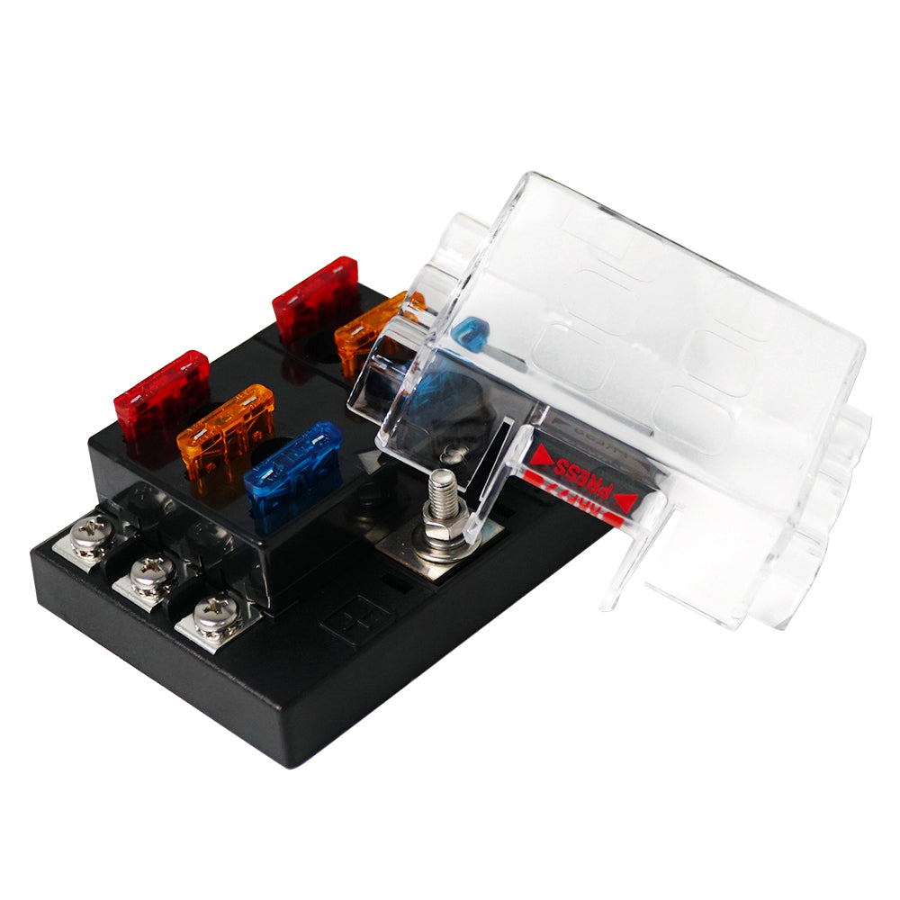 6 bit ATS Fuse Holder with Protective Cover & Label - GenuineMarine