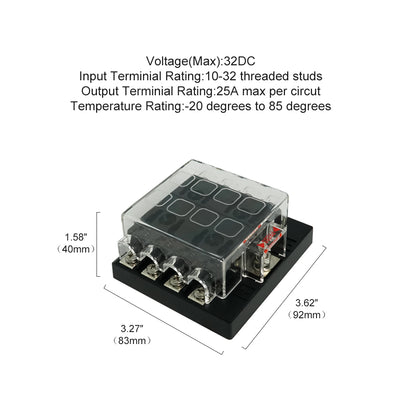 8 Way Blade ATO/ATC/ATS Fuse Junction Box - GenuineMarine
