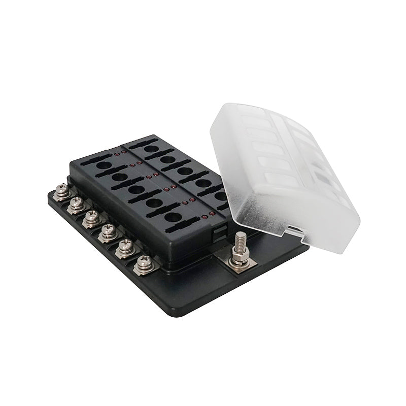 12 Circuit Waterproof Fuse Box Holder with LED Indicator - GenuineMarine