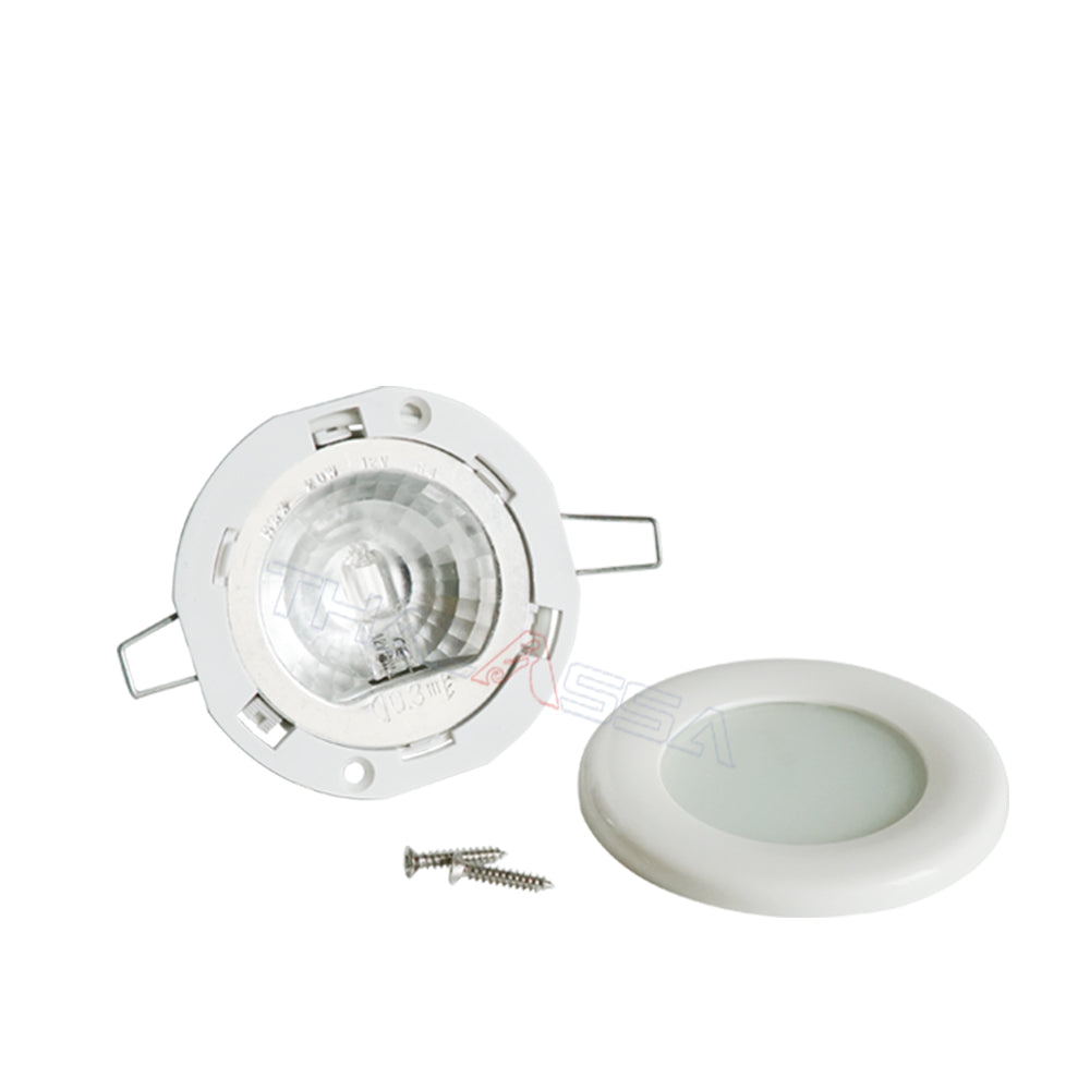 GenuineMarine 5 piece of 12V/24V 3W Circlip Type Recessed Round LED Embedded Wall/Ceiling Panel Light Warm White Lamp for Boat RV Camper - GenuineMarine