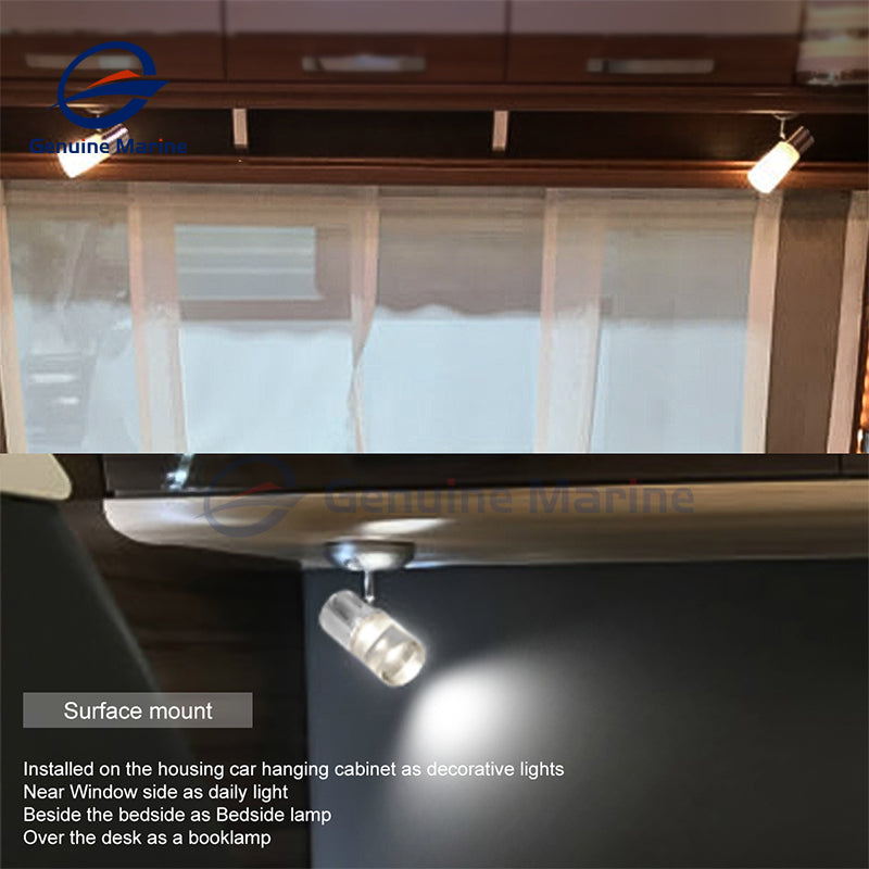 12V Flexible Reading Light Warm White LED with Dimmer Touch - GenuineMarine