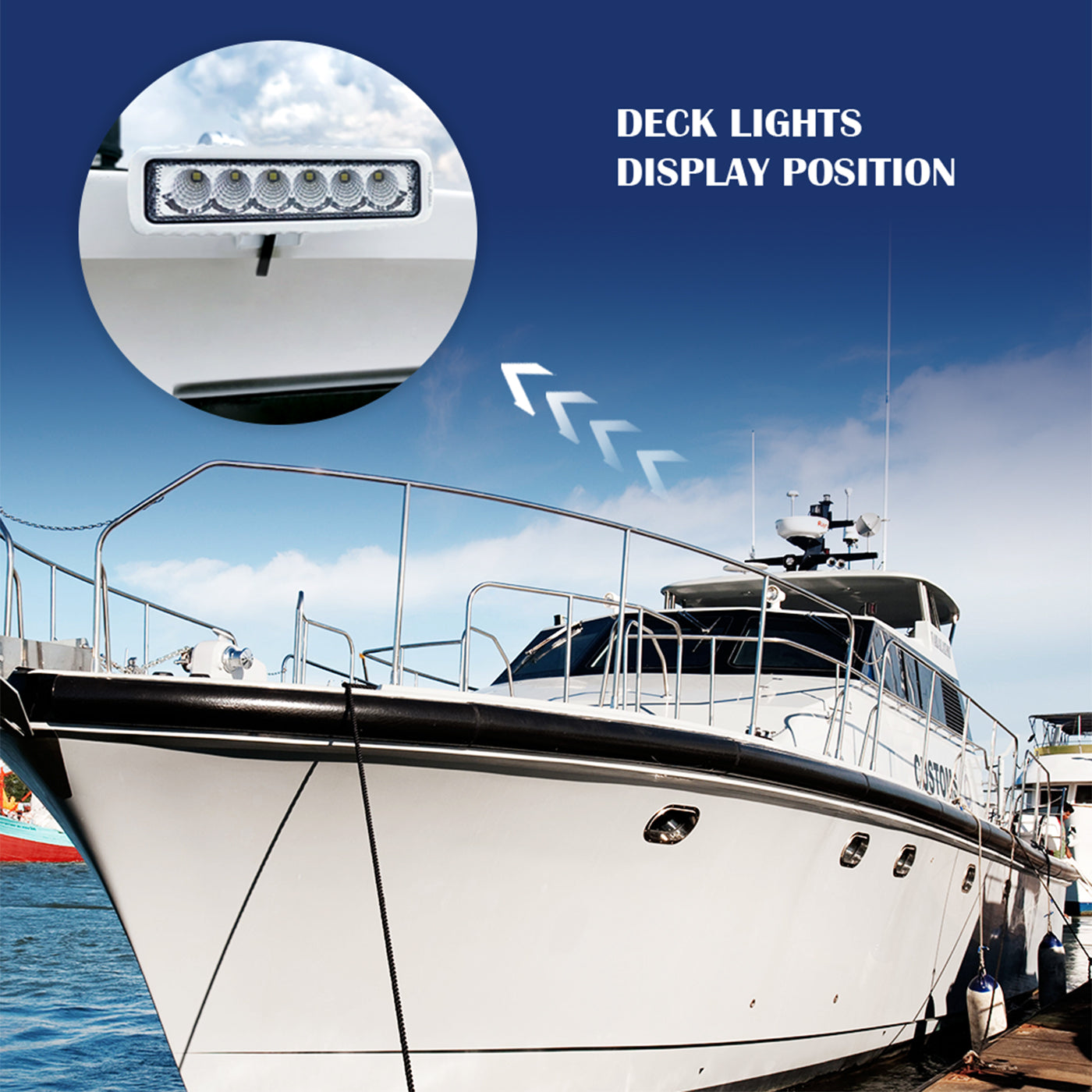 THALASSA 12/24V Dual Color Marine LED Spreader Flood Deck Light for Bo – Thalassa Marine