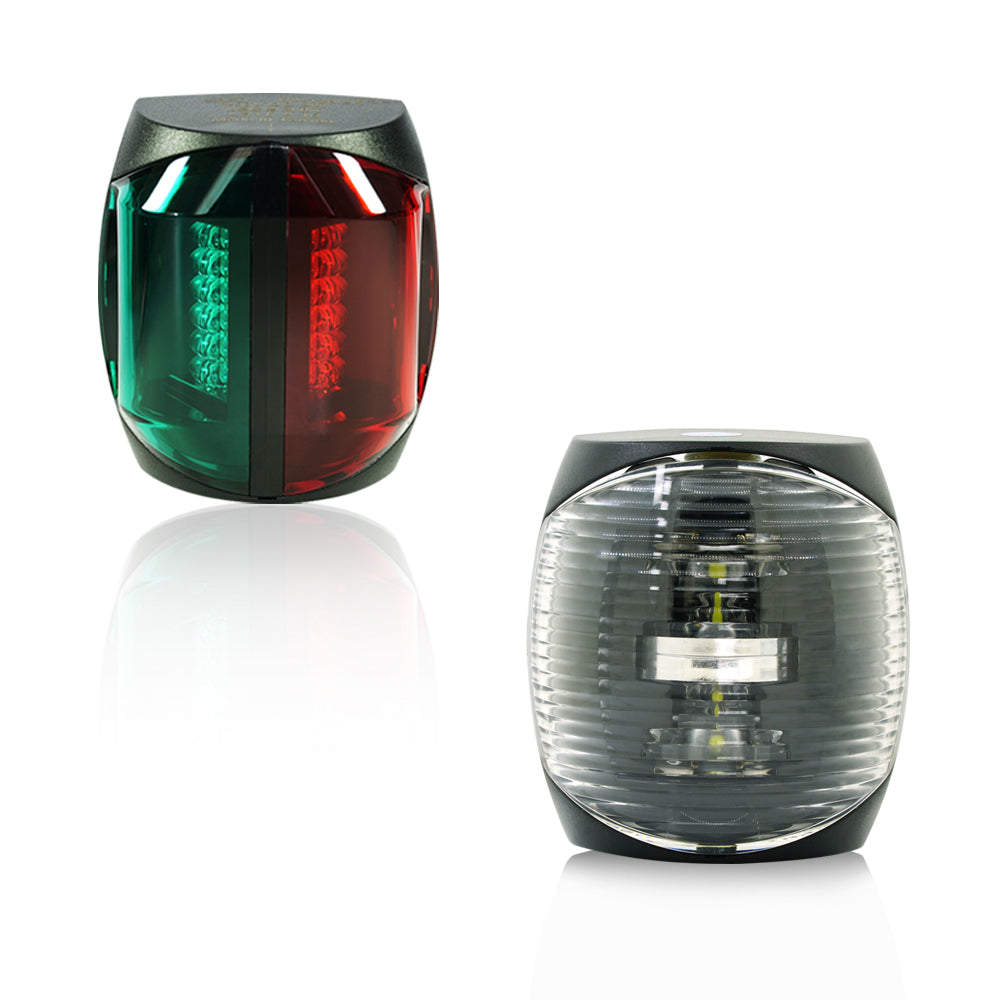 2 NM White LED 135° Stern Light+3 NM Bi-Color LED (Green and Red) 225° Boat Navigation Light, US Coast Guard, ABYC A-16 and CE Certifications – Operates at 12V/24V IP67 - THALASSA