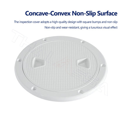 GenuineMarine-THALASSA 4/6/8 inch Round & Square Inspection Port Deck Cover Hatch Hand hole Cover Yacht Official Boat Speedboat Motorhome - GenuineMarine