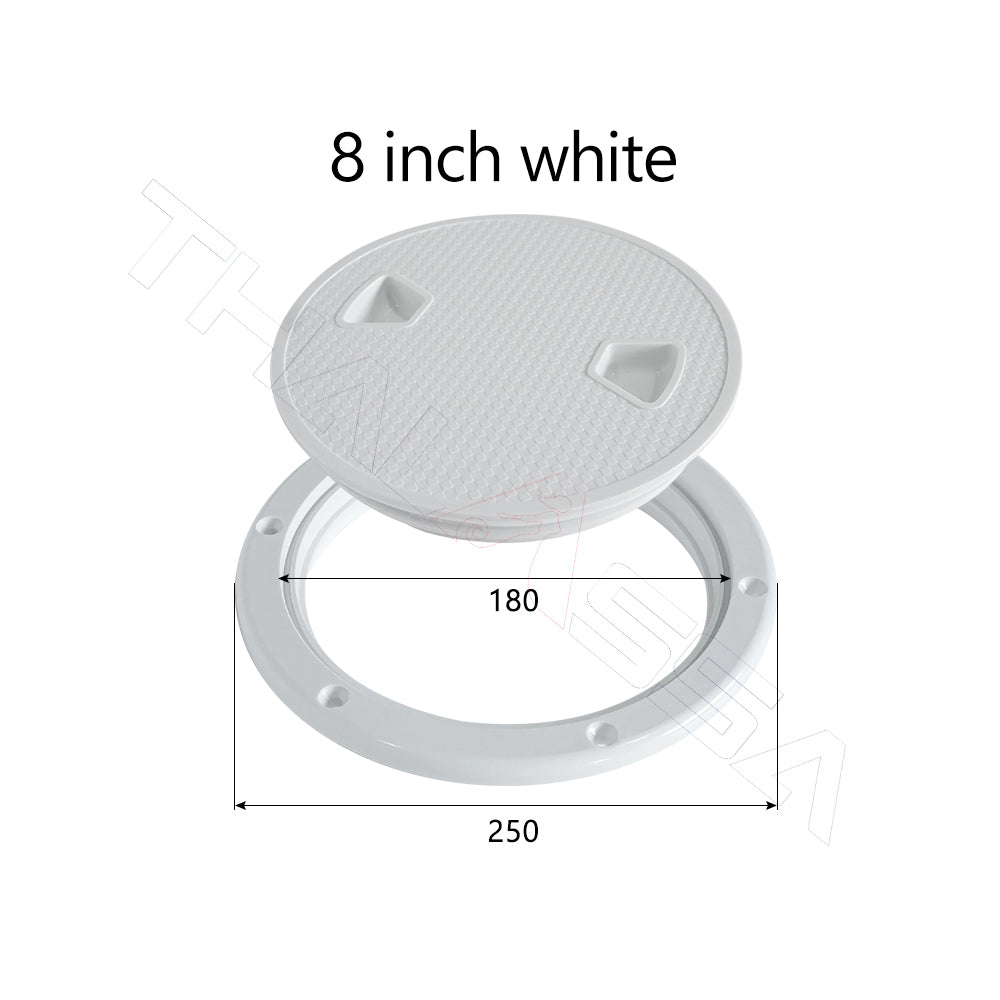 GenuineMarine-THALASSA 4/6/8 inch Round & Square Inspection Port Deck Cover Hatch Hand hole Cover Yacht Official Boat Speedboat Motorhome - GenuineMarine