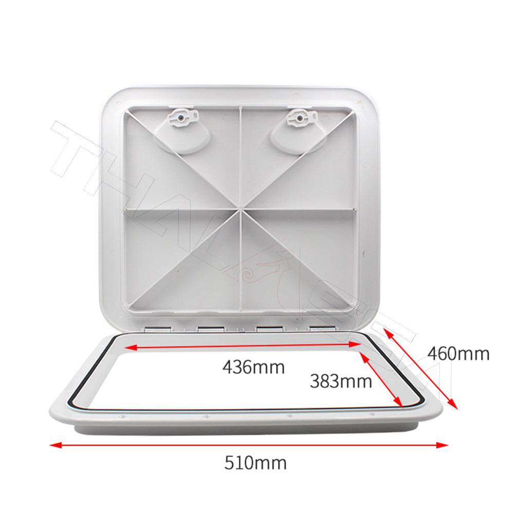 GenuineMarine-THALASSA 4/6/8 inch Round & Square Inspection Port Deck Cover Hatch Hand hole Cover Yacht Official Boat Speedboat Motorhome - GenuineMarine