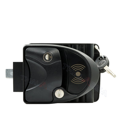 THALASSA RV Swipe Sensor R3 Lock Caravan Door Latch with Key to Unlock Hotel Room Smart Electronic Lock Aluminum Alloy - GenuineMarine