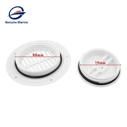 Genuine Marine 4” White Plastic High Quality Marine Drain Vent Cover Valve Accessories Yacht Boat Floor - GenuineMarine