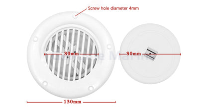 Genuine Marine 4” White Plastic High Quality Marine Drain Vent Cover Valve Accessories Yacht Boat Floor - GenuineMarine