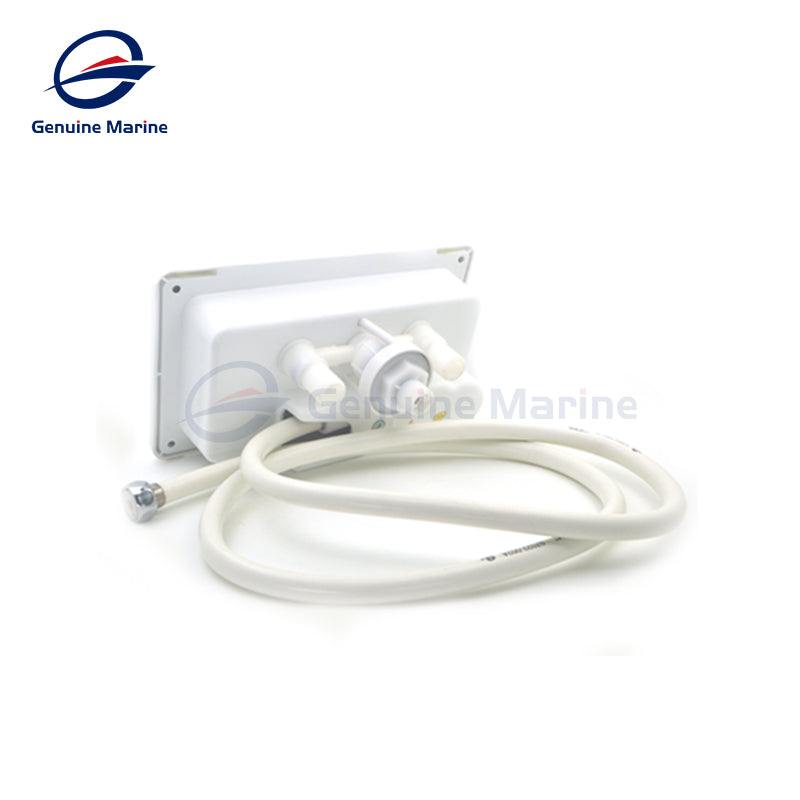 White RV Exterior Shower Box Kit with Lock Boat Marine Camper Motorhome Caravan Accessories - GenuineMarine