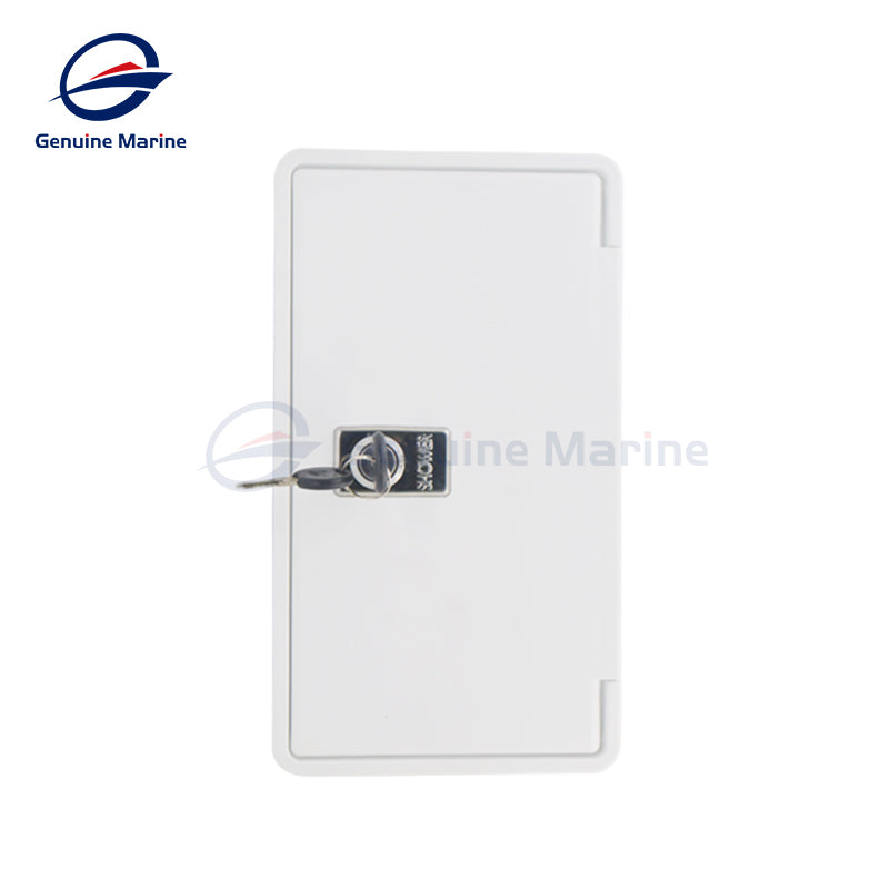 White RV Exterior Shower Box Kit with Lock Boat Marine Camper Motorhome Caravan Accessories - GenuineMarine